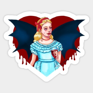 Victorian Vampire Child Sticker